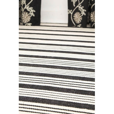 Birmingham Black Woven Cotton Rug